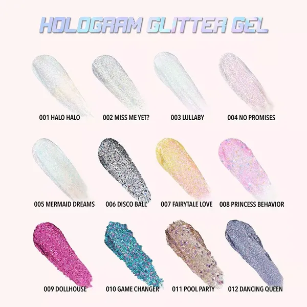 3 - Glitter en Gel Hologram Moira