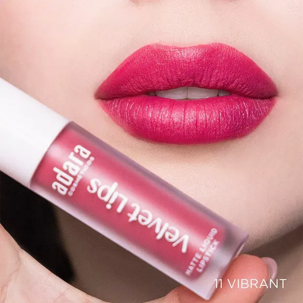 10 - Labial Velvet Adara Cosméticos Líquido Aterciopelado