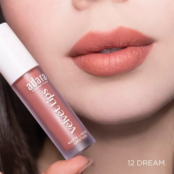 12 - Labial Velvet Adara Cosméticos Líquido Aterciopelado