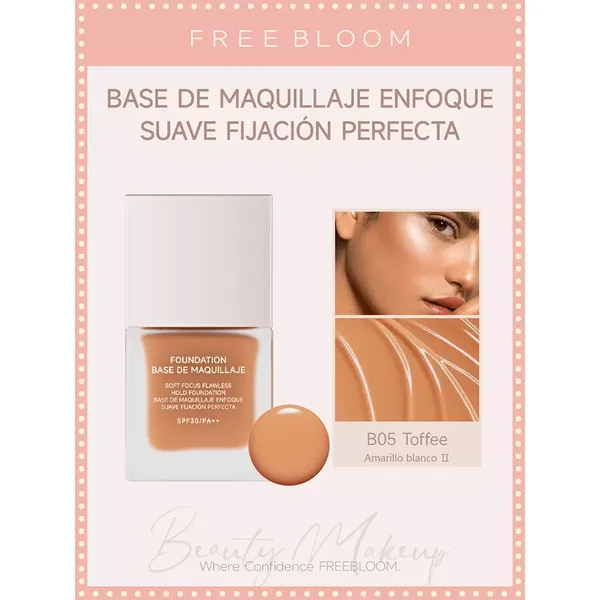 10 - Maquillaje Líquido Soft Focus Free Bloom