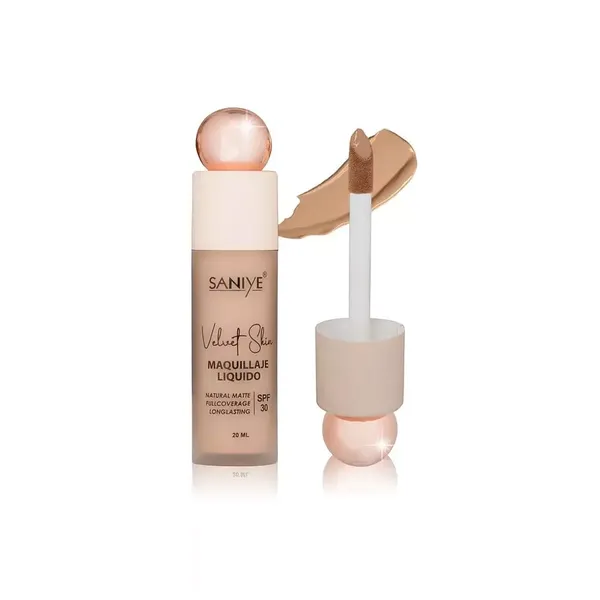 1 - Maquillaje Líquido Velvet Skin Saniye SPF 30