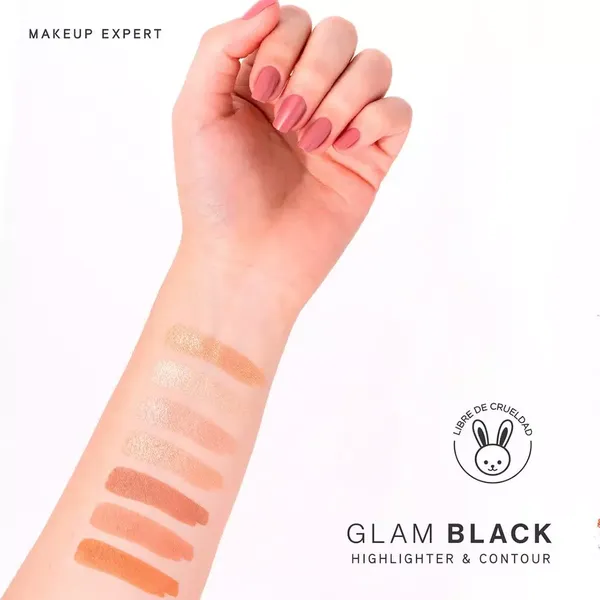 1 - Paleta de Contornos e Iluminador Glam Black