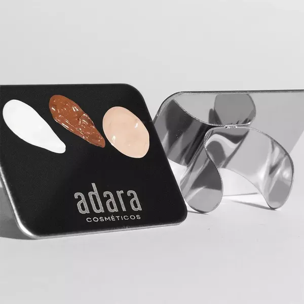 2 - Paleta Mezcladora de Maquillaje Mini con Anillo Adara Paris