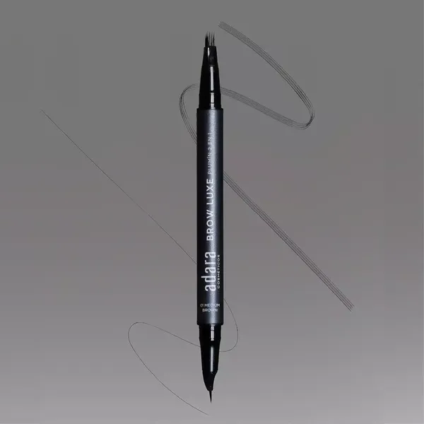 1 - Plumín Para Cejas 2 en 1 Adara Cosméticos