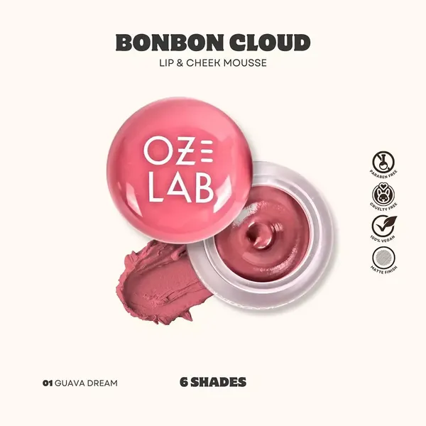 3 - Rubor en Mousse para Labios y Mejillas Bonbon Cloud