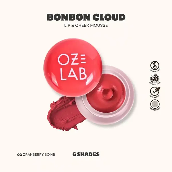 4 - Rubor en Mousse para Labios y Mejillas Bonbon Cloud