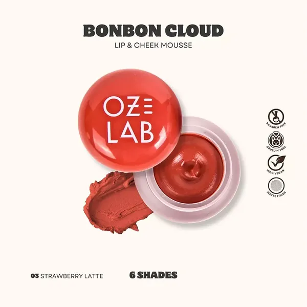 5 - Rubor en Mousse para Labios y Mejillas Bonbon Cloud