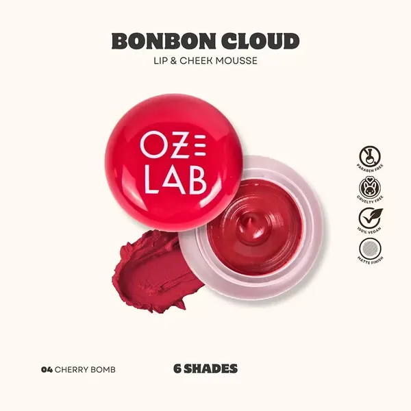 6 - Rubor en Mousse para Labios y Mejillas Bonbon Cloud