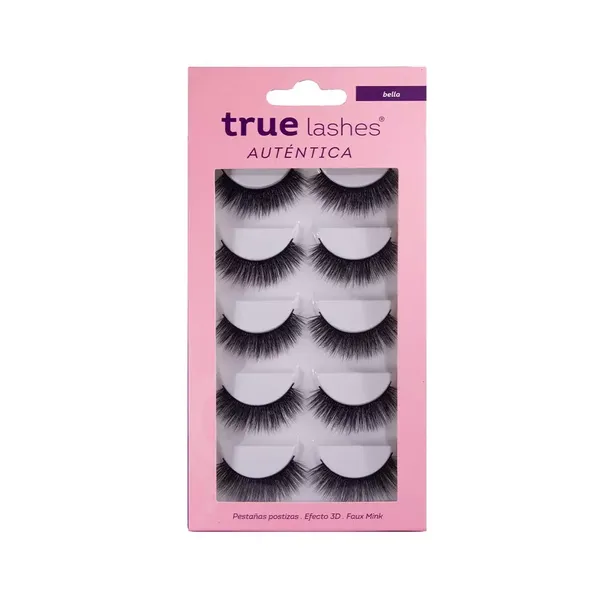 1 - Set de Pestañas Auténtica con 5 Pzas True Lashes