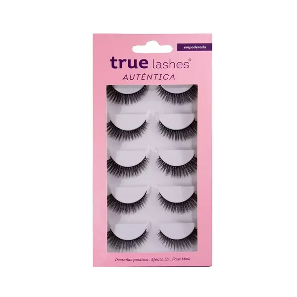 3 - Set de Pestañas Auténtica con 5 Pzas True Lashes