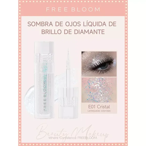 2 - Sombra Líquida Diamond Glitter Free Bloom