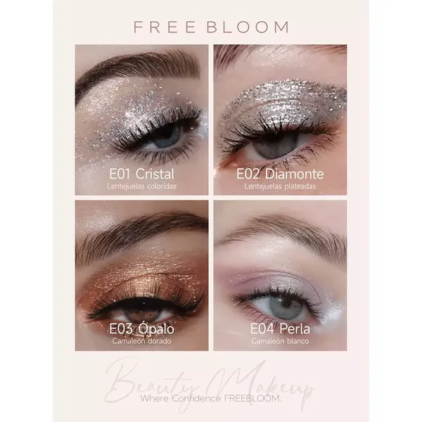3 - Sombra Líquida Diamond Glitter Free Bloom