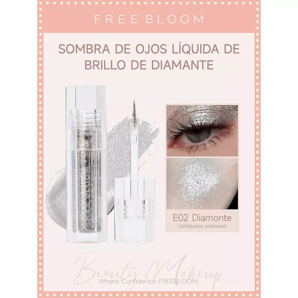 5 - Sombra Líquida Diamond Glitter Free Bloom