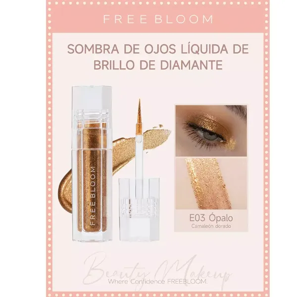 7 - Sombra Líquida Diamond Glitter Free Bloom