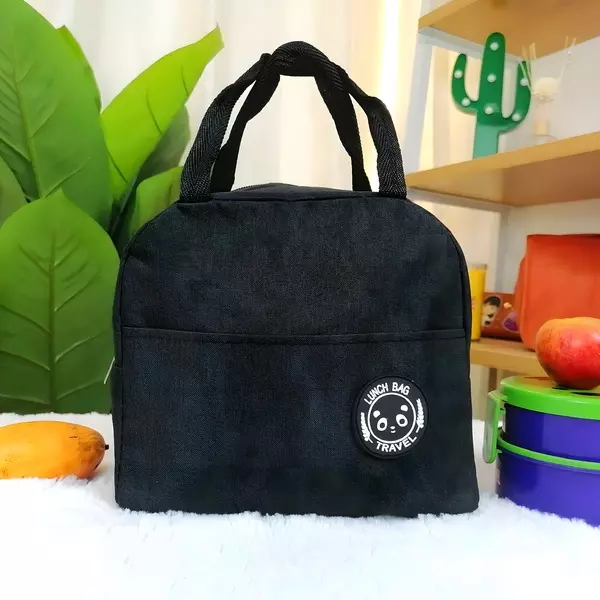 2 - Bolsa lonchera térmica impermeable con interior de aluminio y bolsillo frontal
