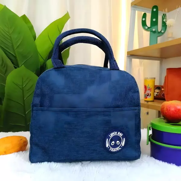 3 - Bolsa lonchera térmica impermeable con interior de aluminio y bolsillo frontal