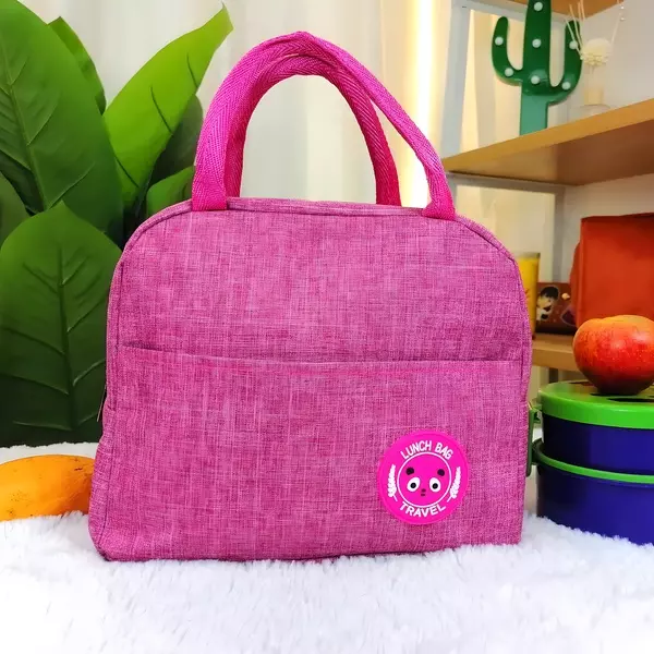 5 - Bolsa lonchera térmica impermeable con interior de aluminio y bolsillo frontal
