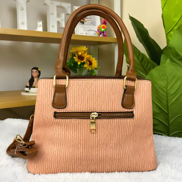 9 - Set de Bolsa y Cosmetiquera H-Luxury Pleats de 2 Piezas