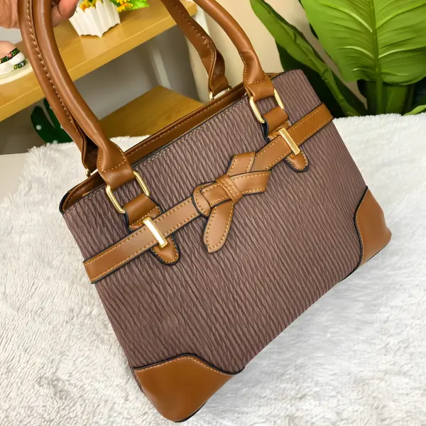 7 - Set de Bolsa y Cosmetiquera Ribbon Pleats de 2 Piezas