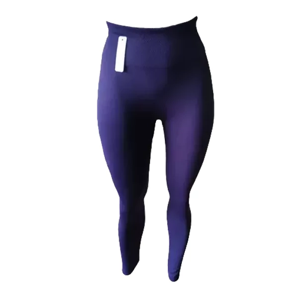 0 - Leggins Mallones Térmicos Con Faja Pretina Alta Mujer color azul marino