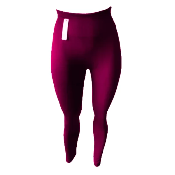 0 - Leggins Mallones Térmicos Con Faja Pretina Alta Mujer Color Fiucsa