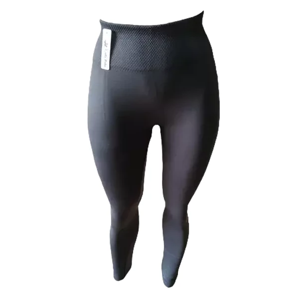 0 - Leggins Mallones Térmicos Con Faja Pretina Alta Mujer Color Gris