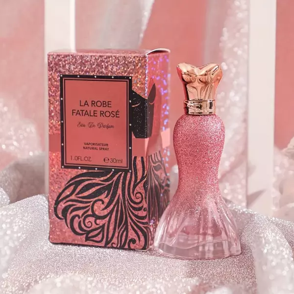 0 - La Robe Fatale Pink con Glitter Contratipo del perfume Rose Rush de Paris Hilton de 100 mL