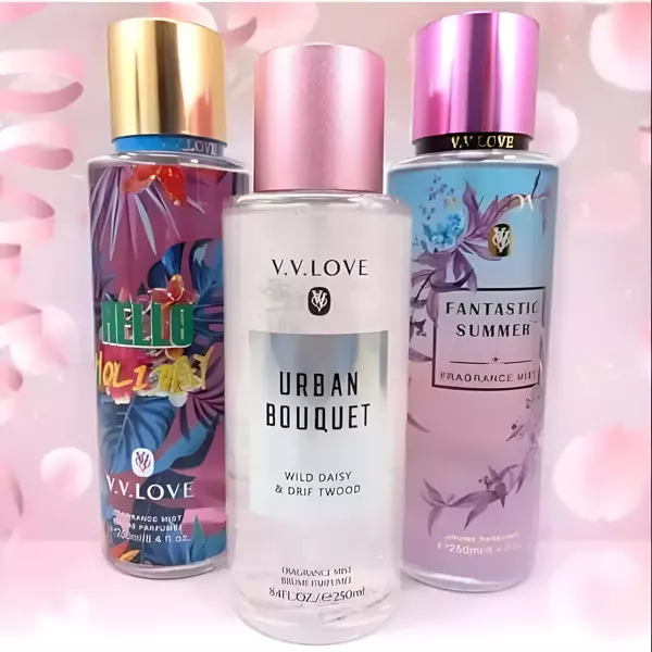 2 - body mist vv love para mujer de 250ml