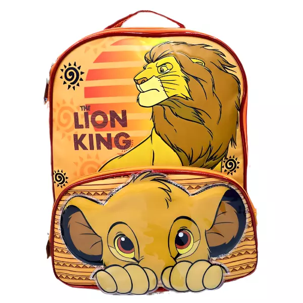 0 - Mochila Escolar de El Rey León con Simba y Mufasa