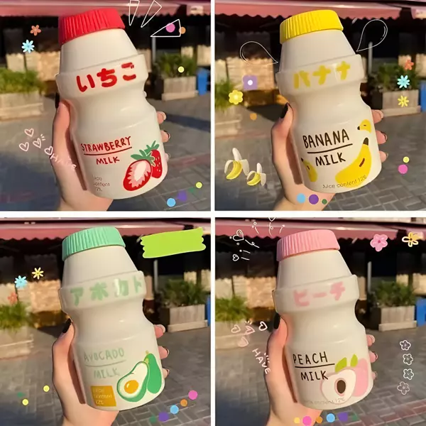 1 - botella de agua con forma de yakult