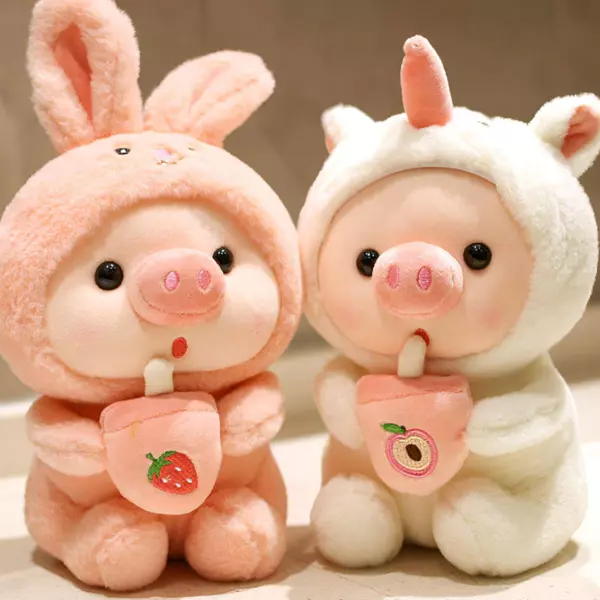 Cerditos con Malteada Kawaii de Peluche Mercadito sobre redes