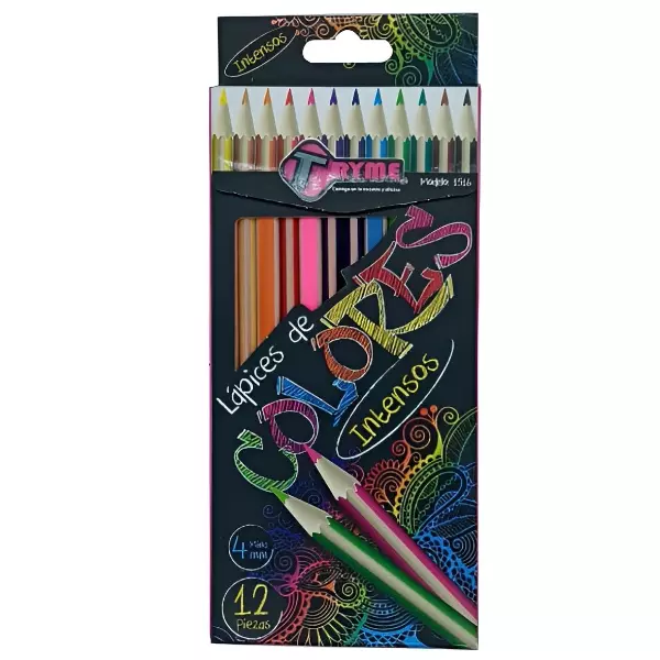 3 - 12 Lapices De Colores Intensos Triangulares Tryme