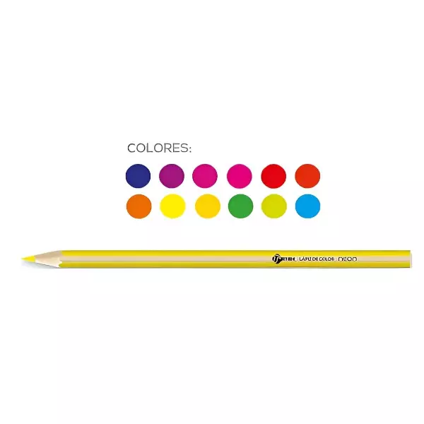 0 - 12 Lapices Triangulares De Colores Neon Tryme