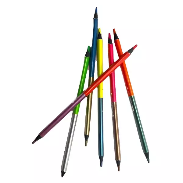 1 - 12 Piezas Lapices Premium De Colores Duo Metalicos Neon