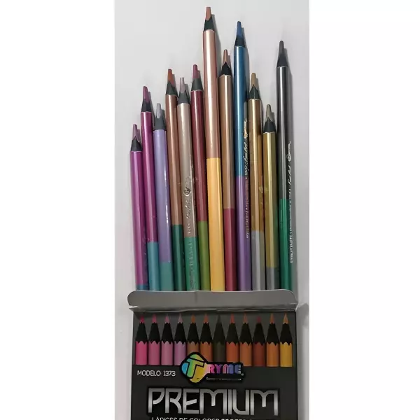 0 - 24 Lapices De Colores Metalicos Duo Premium Tryme