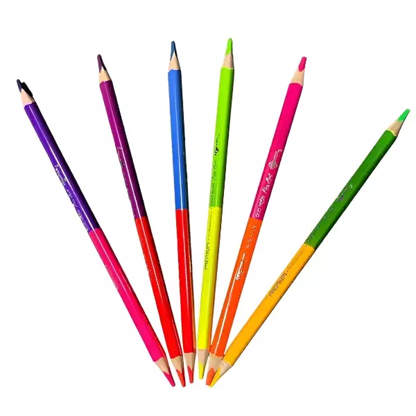0 - Colores Neon 6 Piezas Doble Punta Tryme