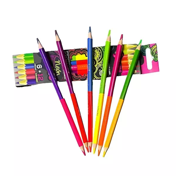 2 - Colores Neon 6 Piezas Doble Punta Tryme