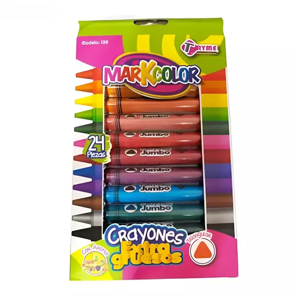 1 - Crayones Jumbo Extra Gruesos Con Aroma 24 Piezas