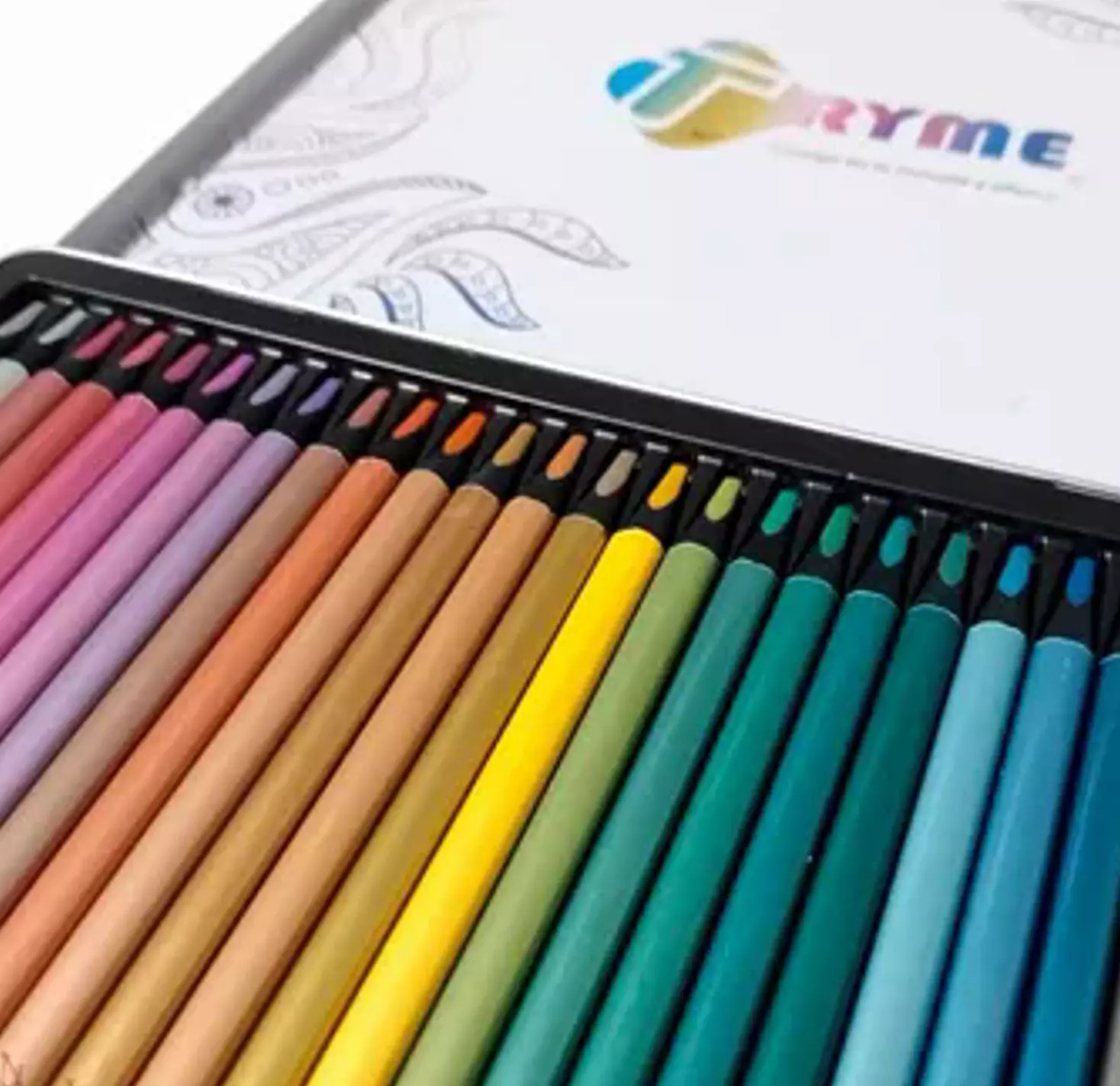 2 - Tryme 24 Lapices De Colores Metalicos Profesionales Premium 