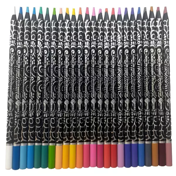 1 - Lapices De Colores Tryme Superficies Oscuras 4.0mm 24 Piezas