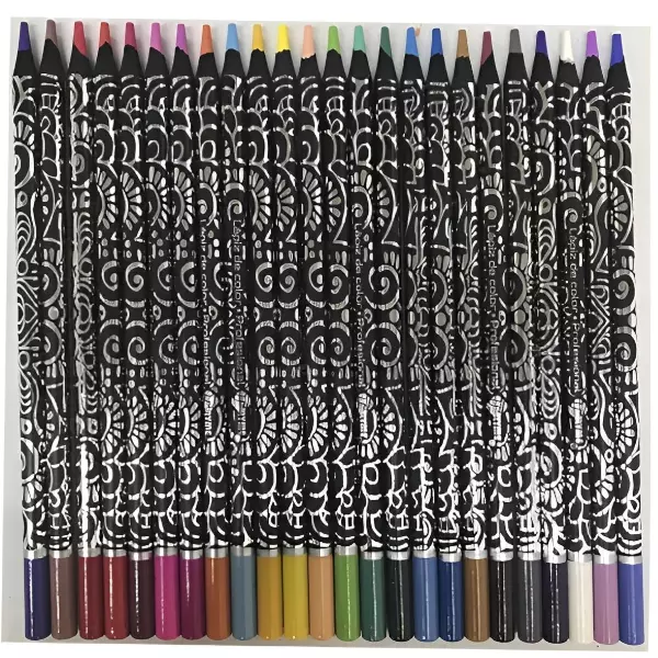 2 - Lapices De Colores Tryme Superficies Oscuras 4.0mm 24 Piezas