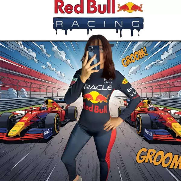 0 - Disfraz de Piloto de Carreras Red Bull Racing para mujer