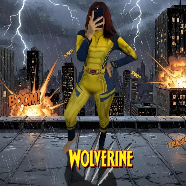 0 - Disfraz de Wolverine para mujer, traje de X-Men